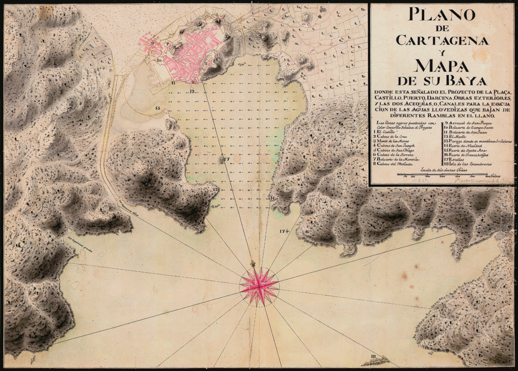 Mapa Histórico Puerto de Cartagena